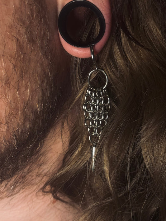 spiked Chainmail earrings