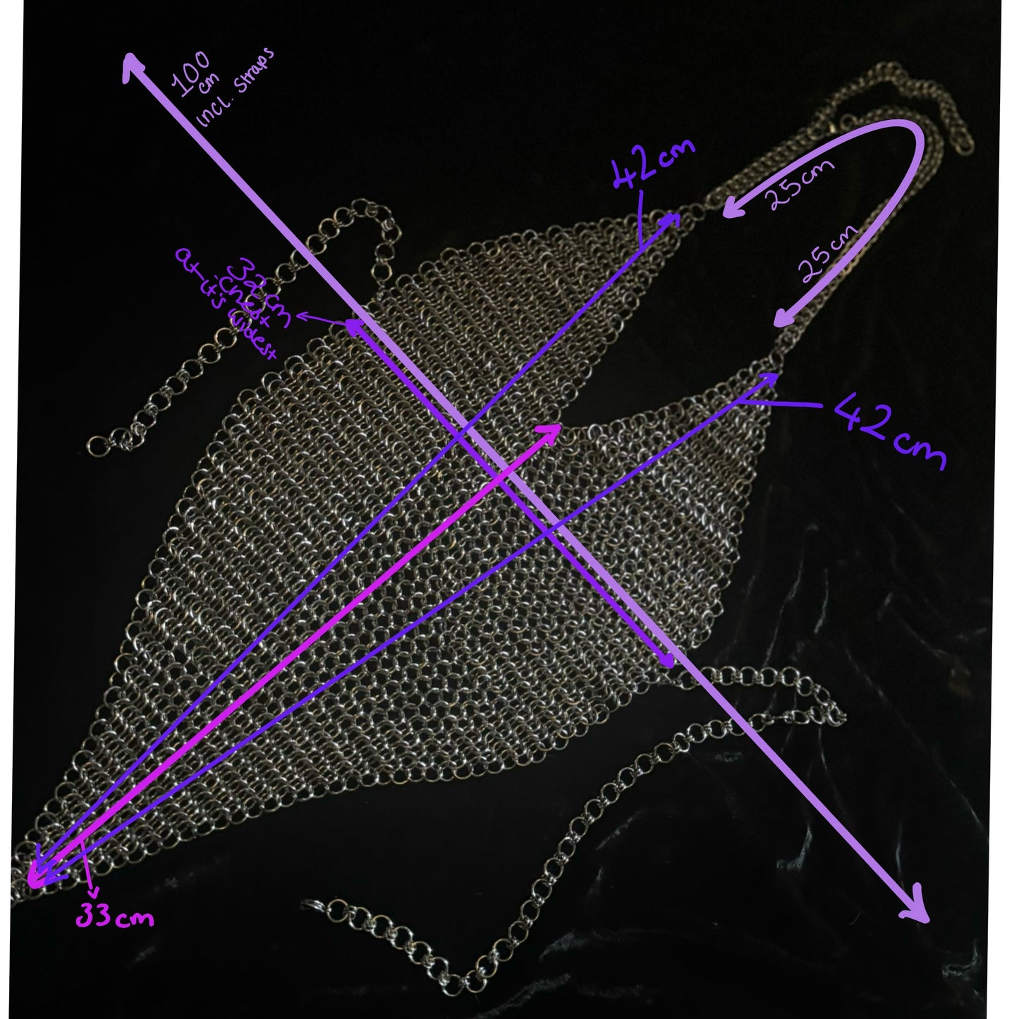 Adjustable Chainmail halter top