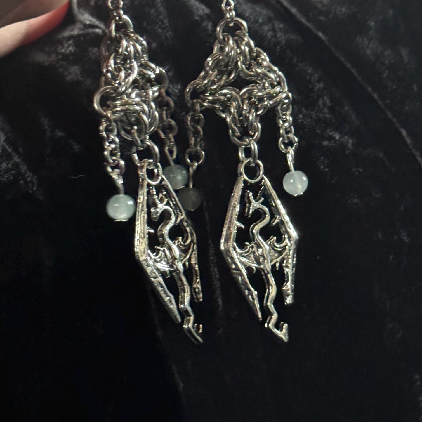Skyrim dangly Chainmail earrings