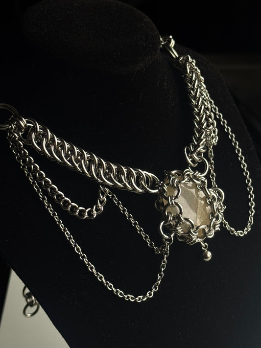 Clear quartz necklace