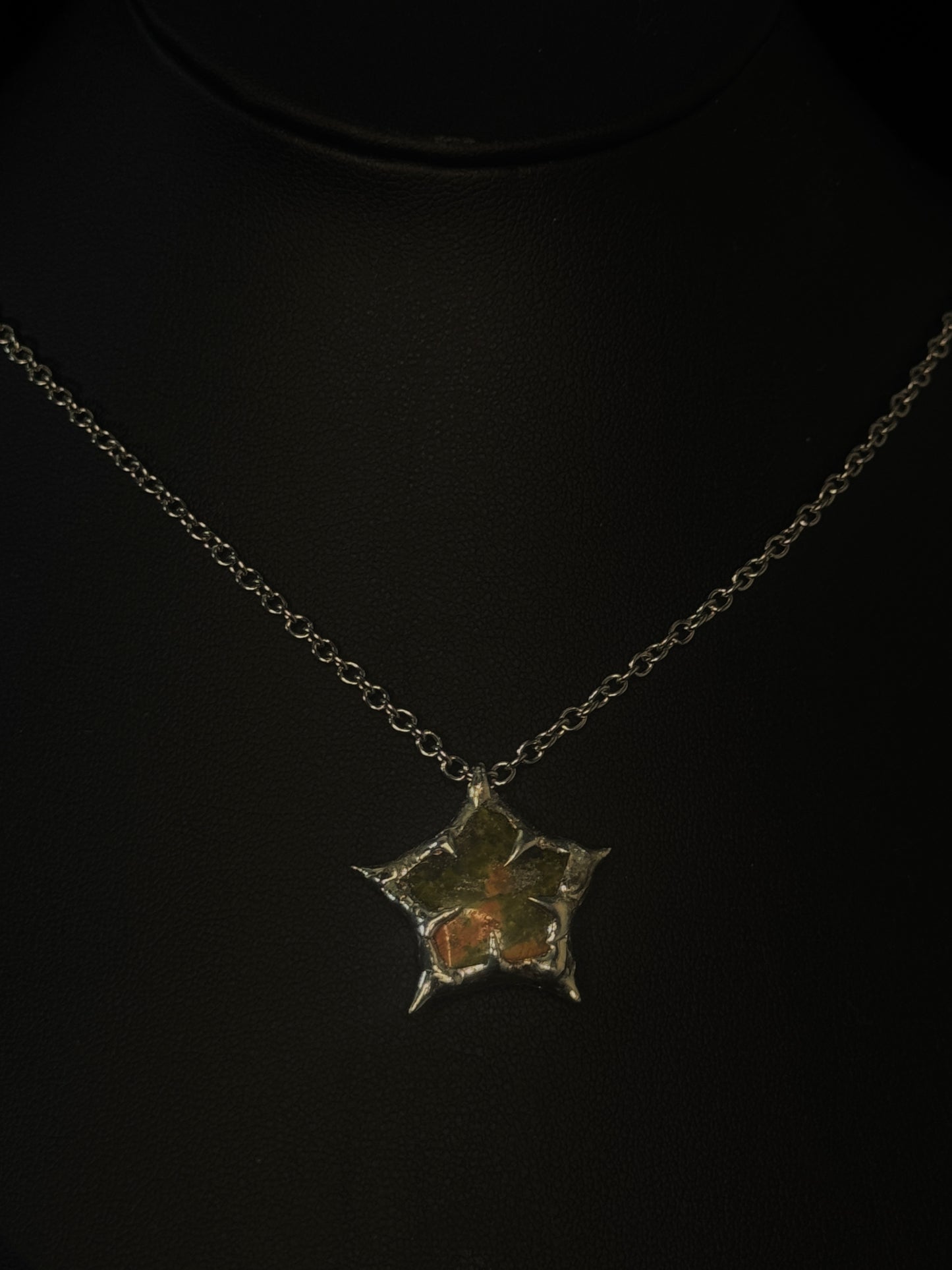 Unakite star necklace