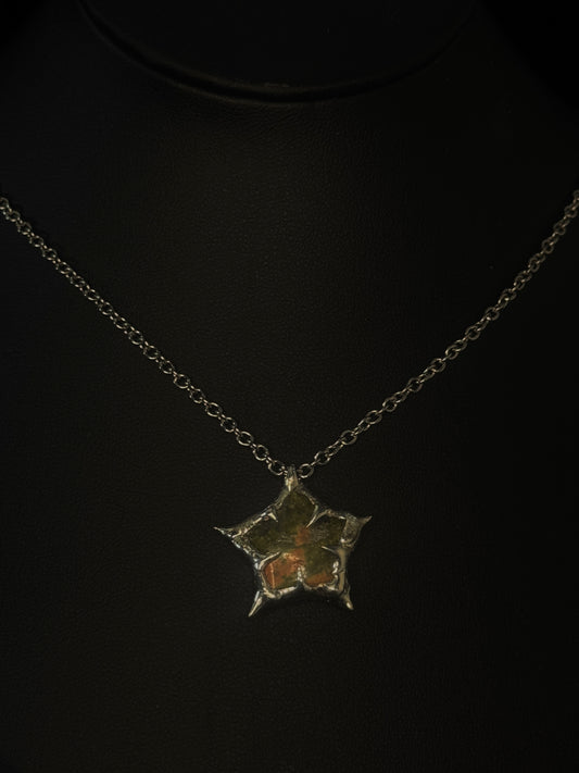 Unakite star necklace