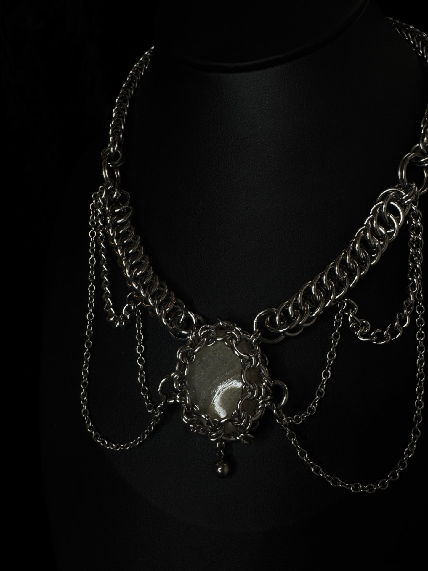 Clear Quartz chandelier necklace