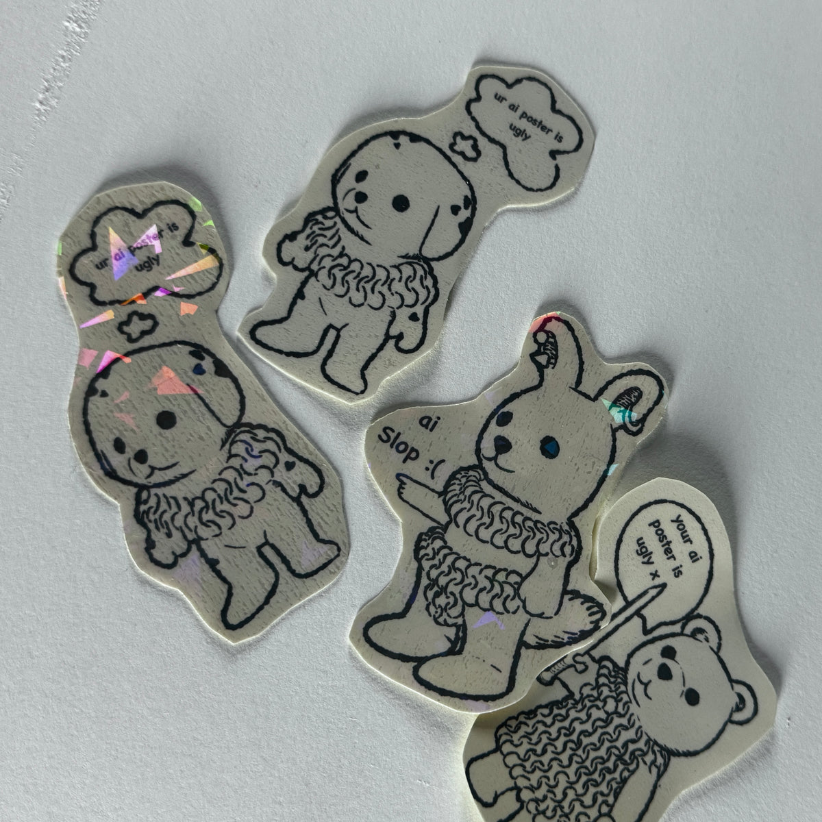 Anti AI sticker pack!