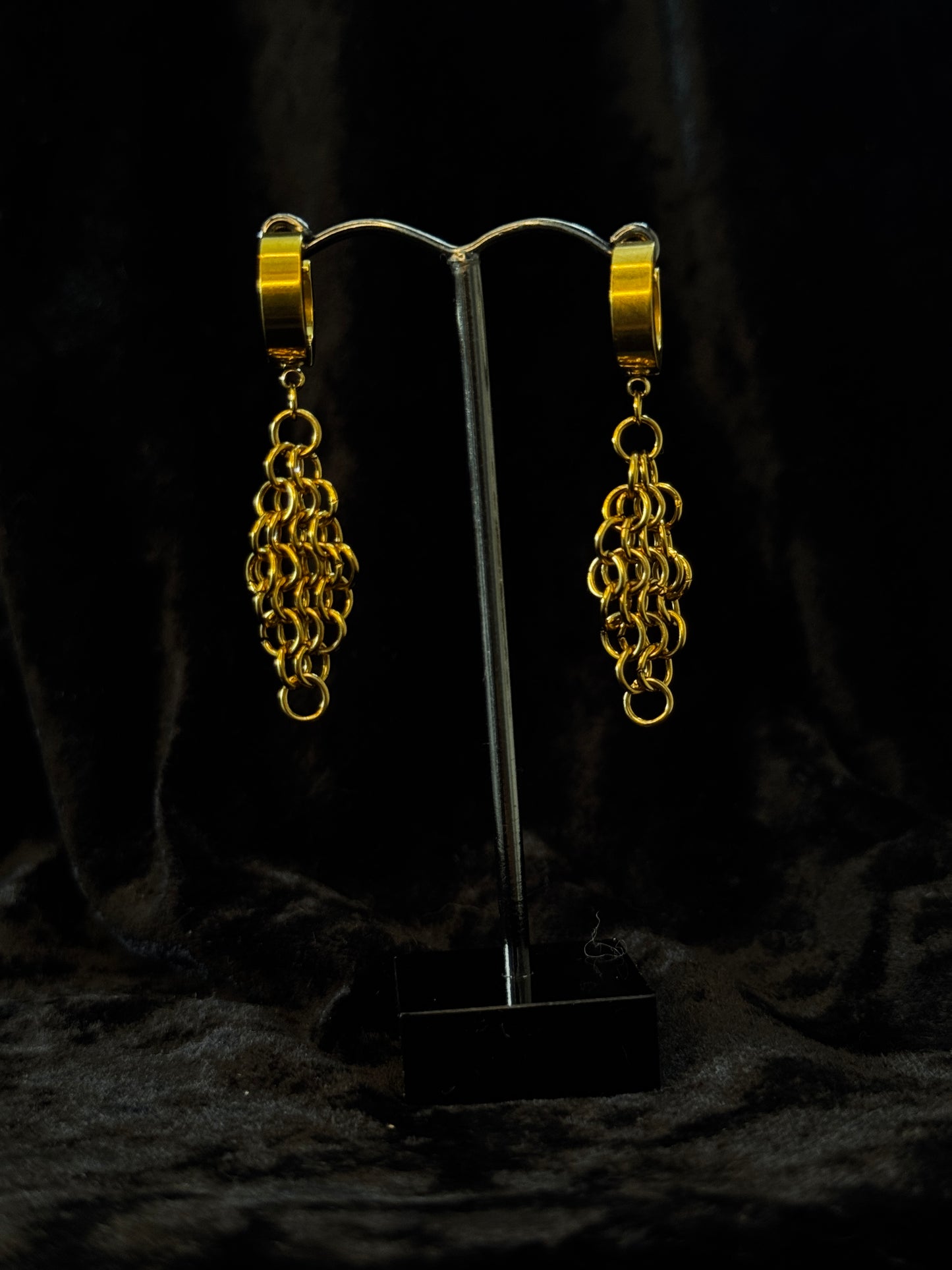 GOLD diamond earrings