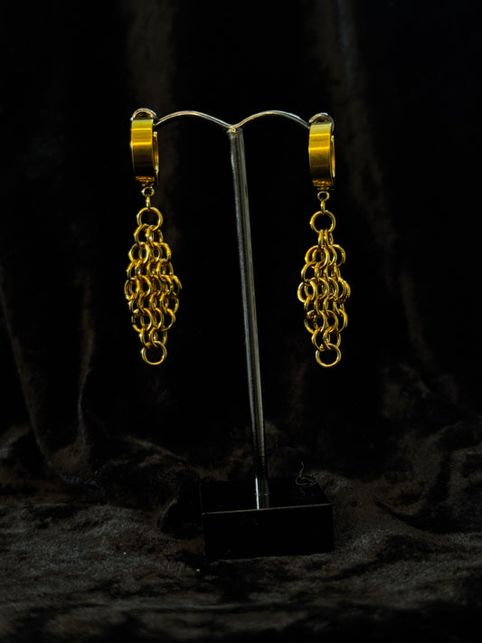 GOLD diamond earrings