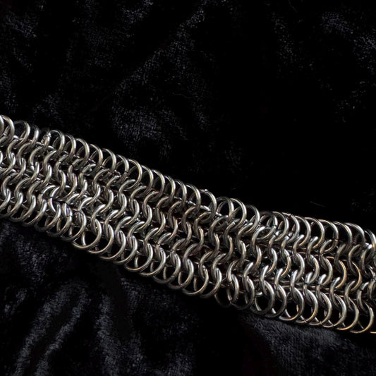 Chunky chainmail stainless steel handmade bracelet