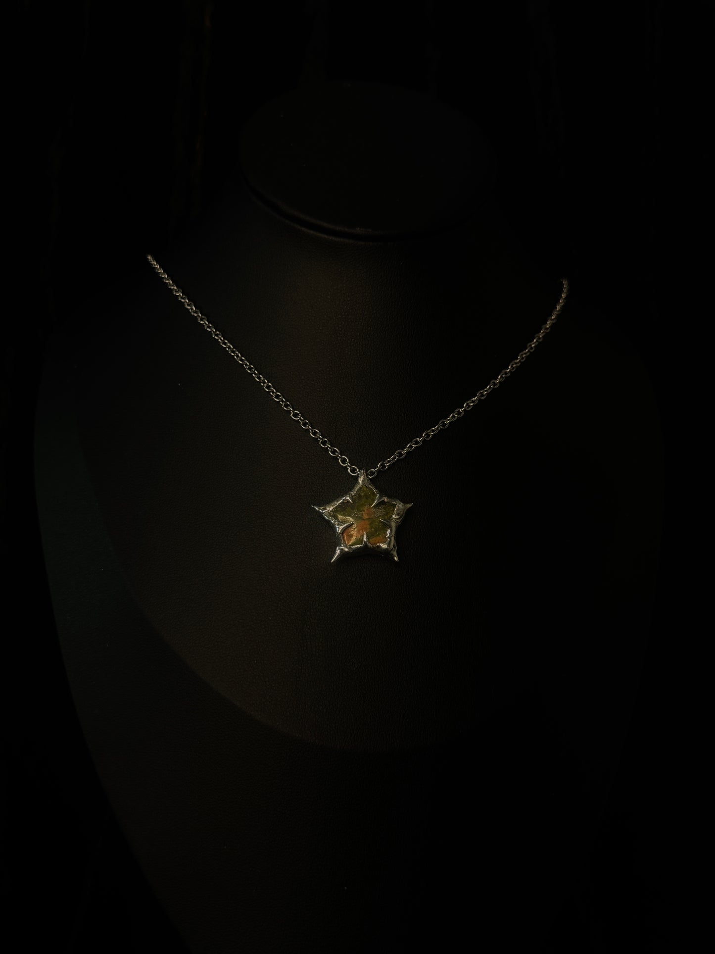 Unakite star necklace