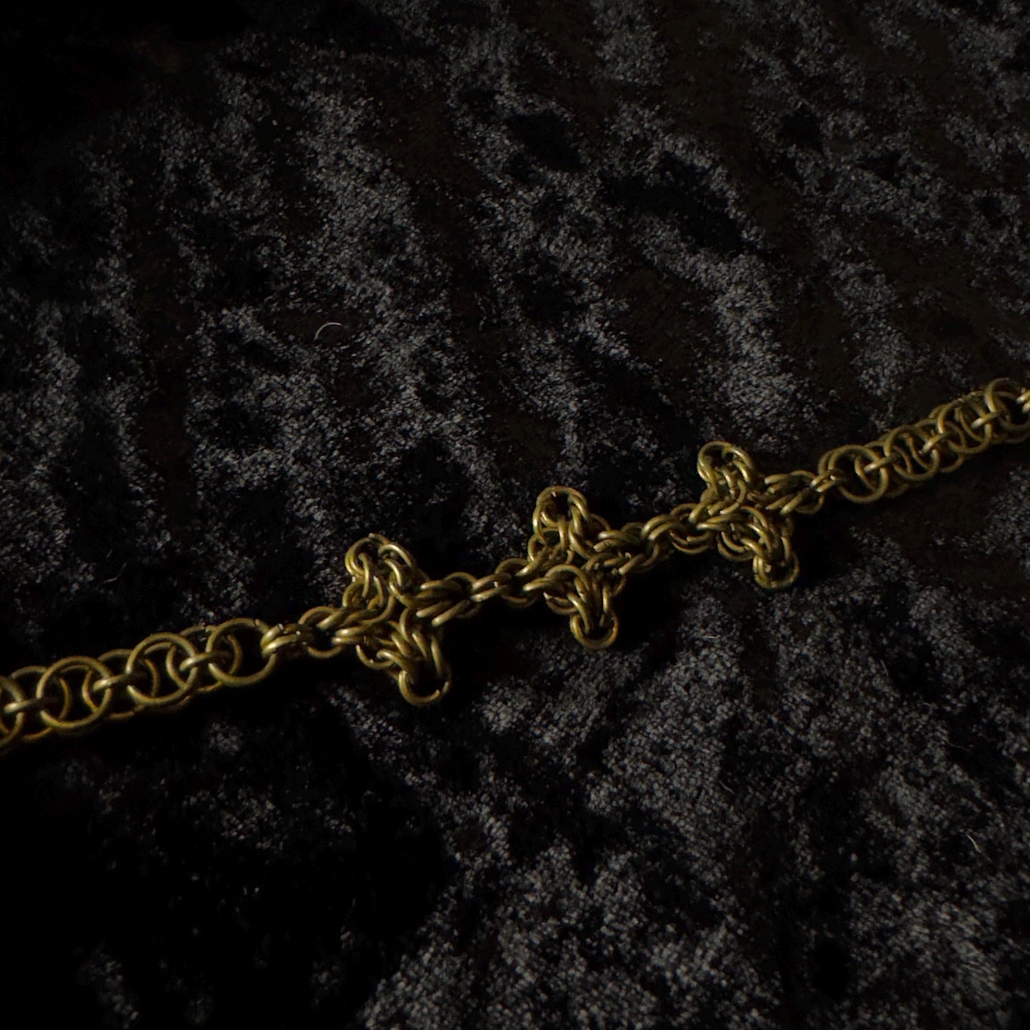 dainty bronze Chainmail necklace choker