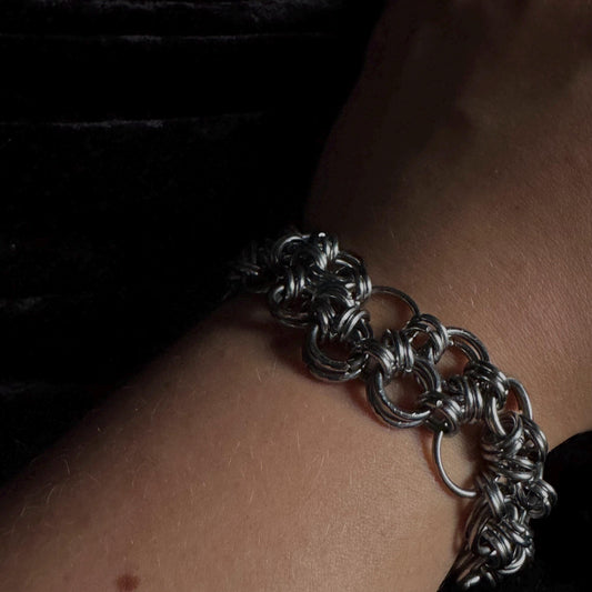 Chainmail stainless steel medieval handmade bracelet