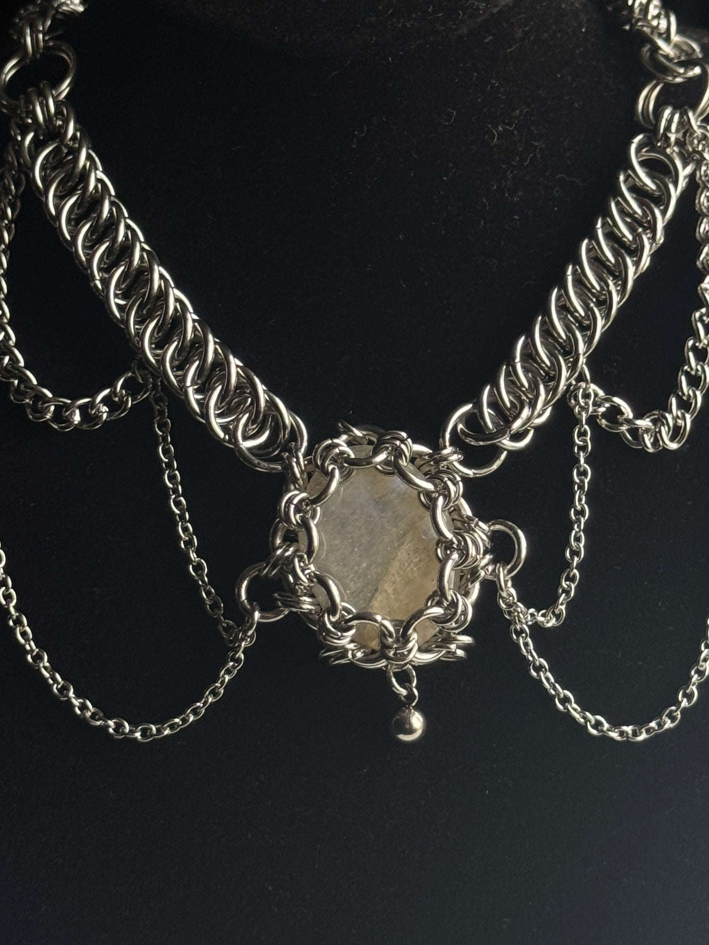 Clear quartz necklace
