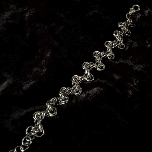 chainmail zigzag chunky patterned bracelet