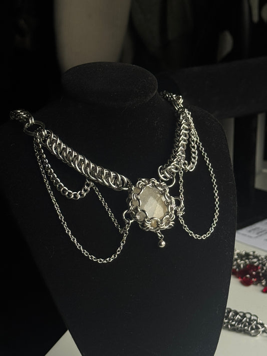 Clear quartz necklace