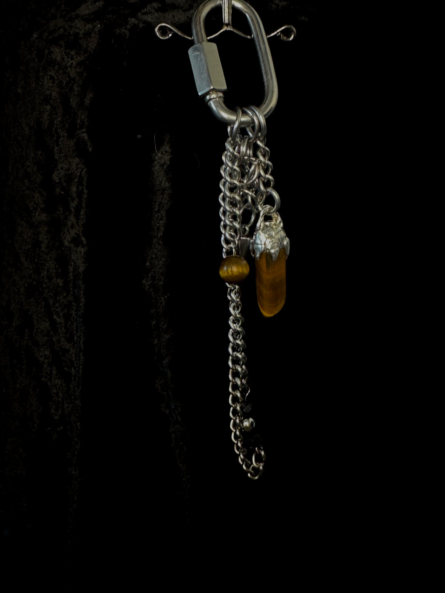 Tigers eye crystal keychain