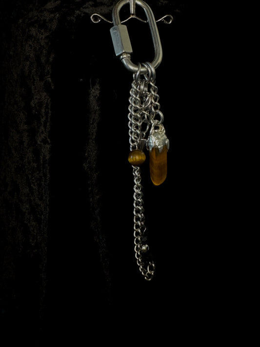 Tigers eye crystal keychain