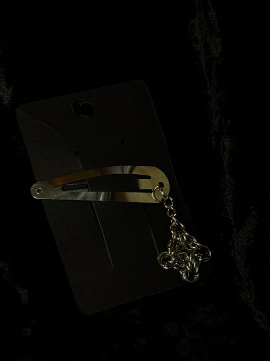 Hair clip with mini diamond charm