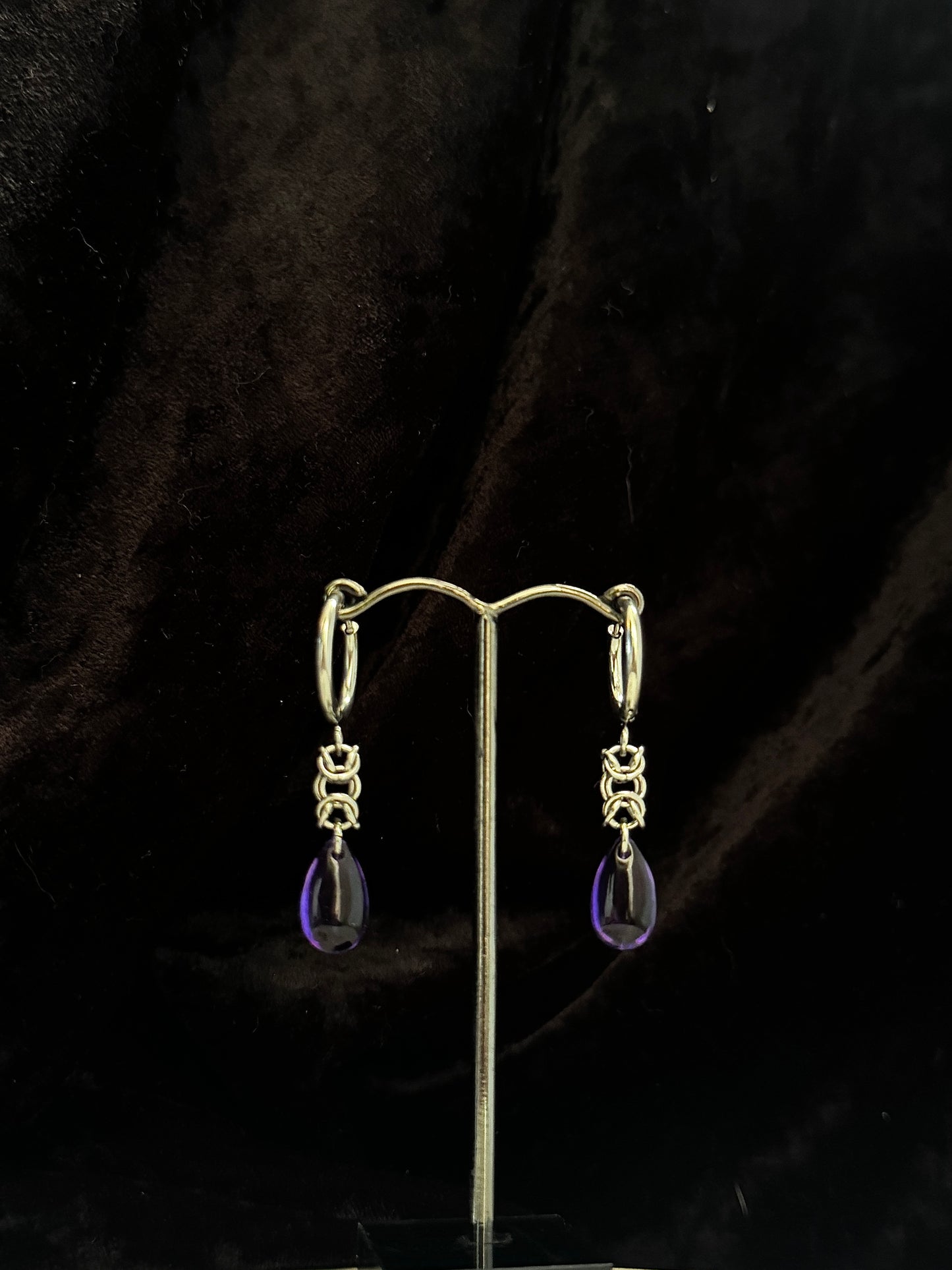 Purple earrings