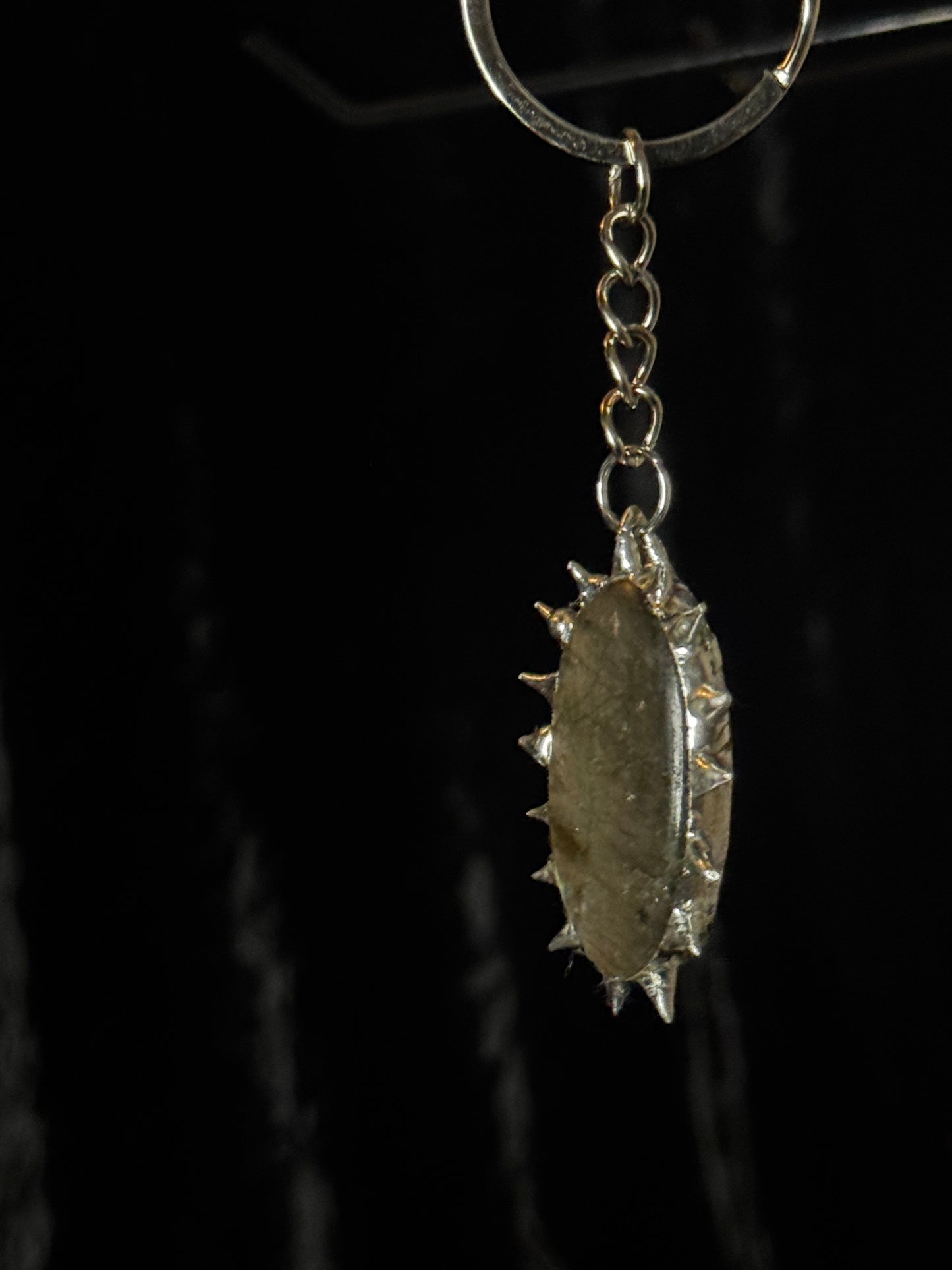 Soldered labradorite keychain