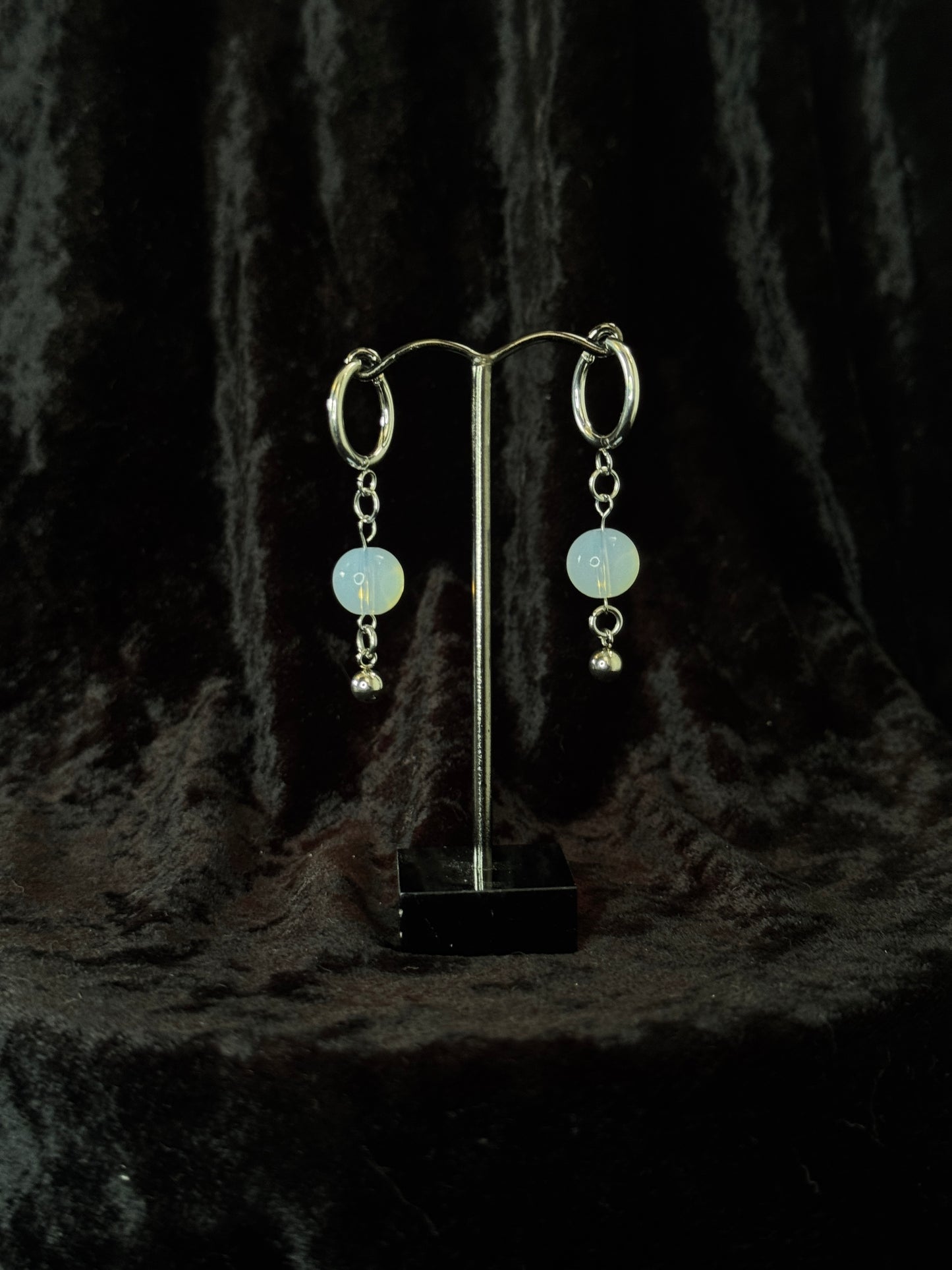 Opalite bead earrings