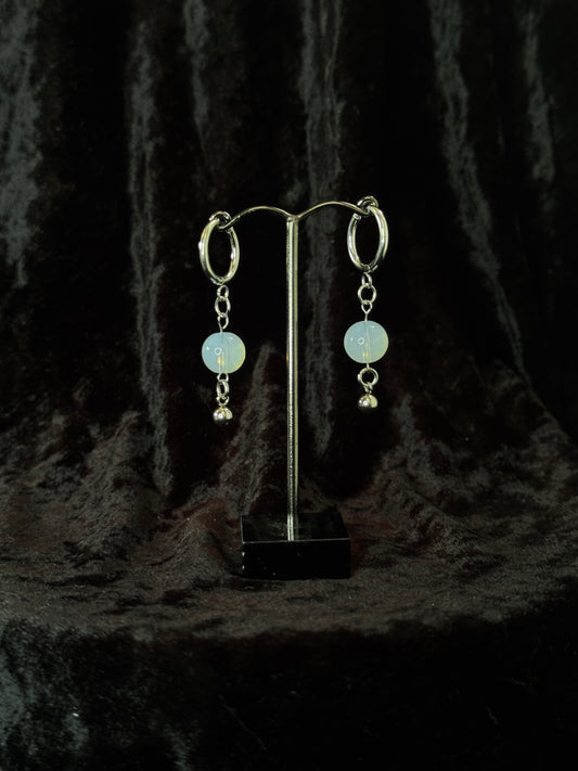 Opalite bead earrings