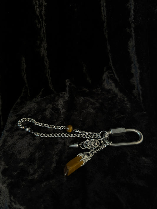 Tigers eye crystal keychain