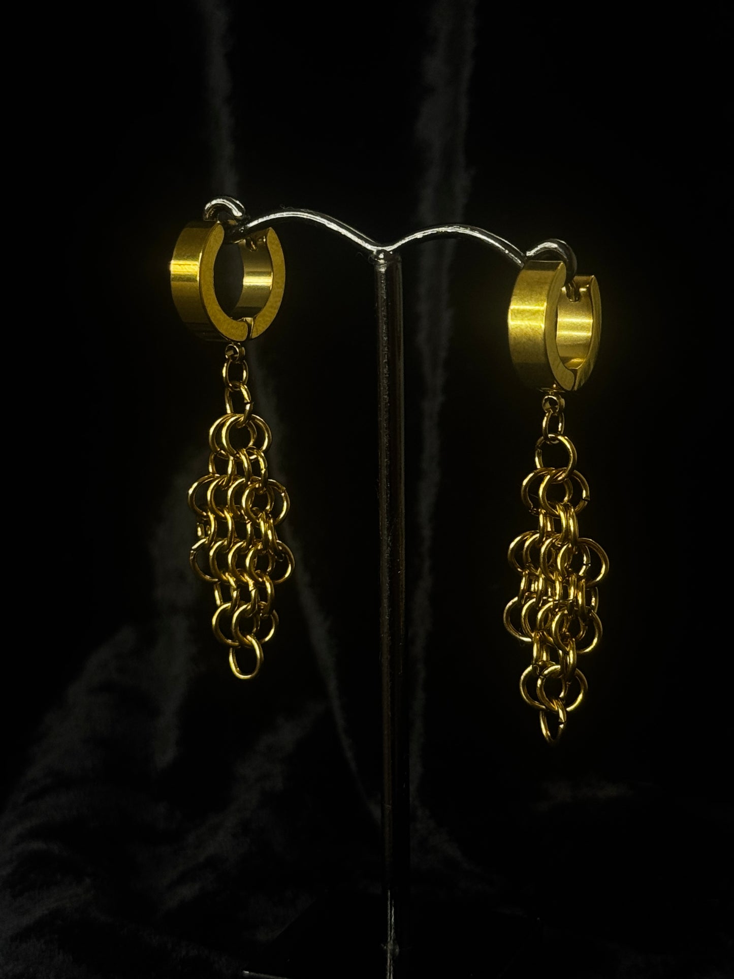 GOLD diamond earrings