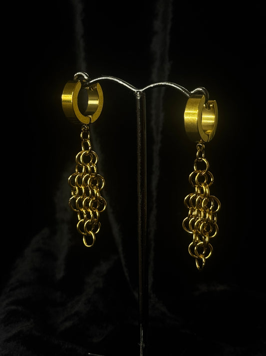 GOLD diamond earrings