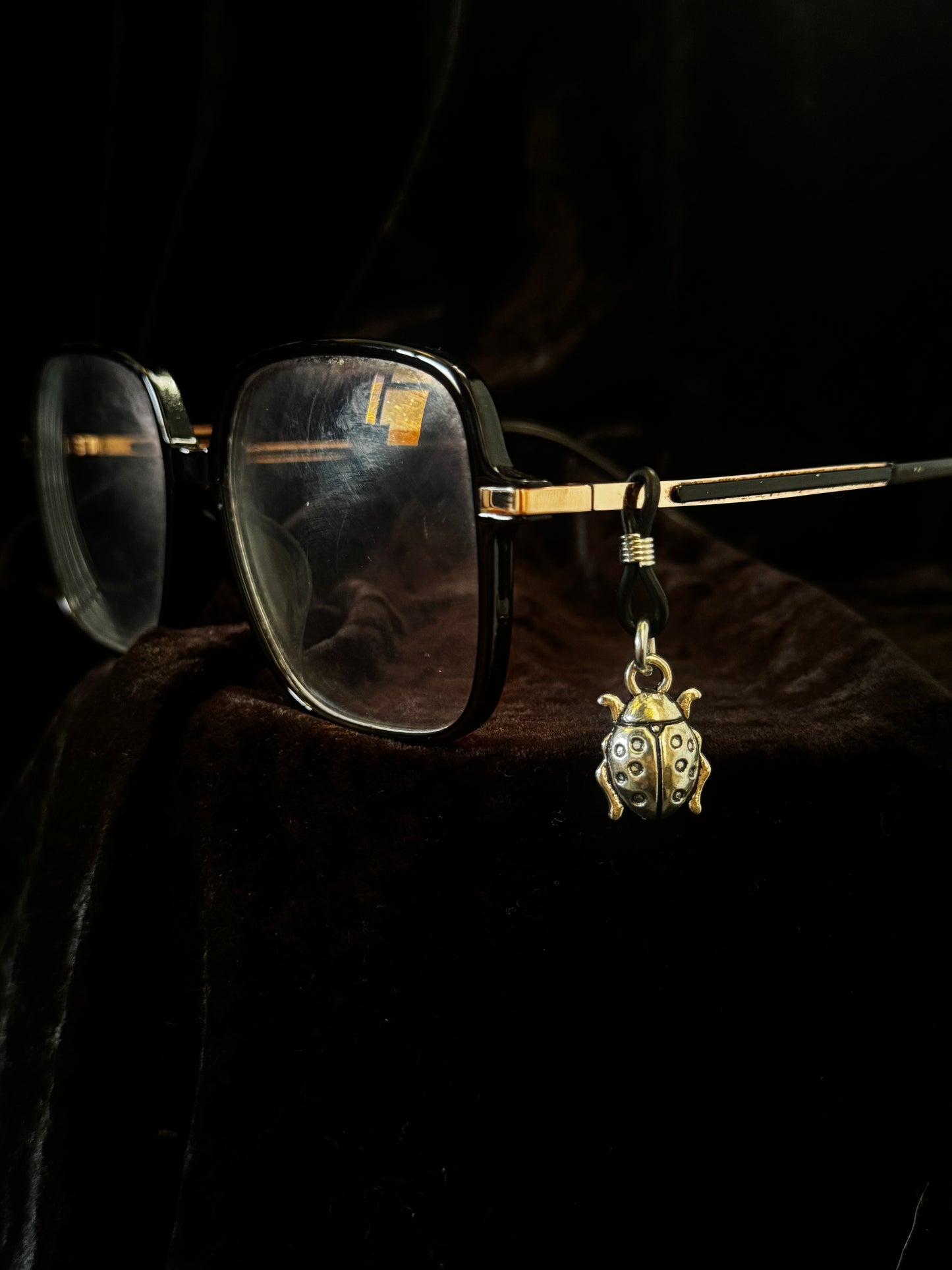 Ladybug glasses charm