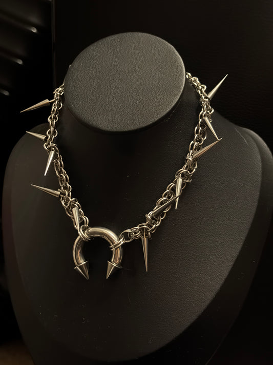 Pierced chunky septum necklace