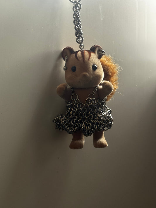 Chainmail sylvanian with ruffled dress