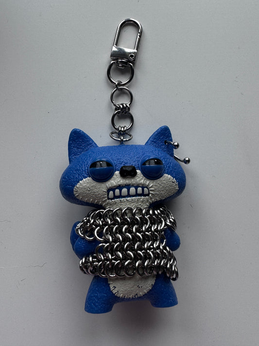 Blue Chainmail fuggler keychain