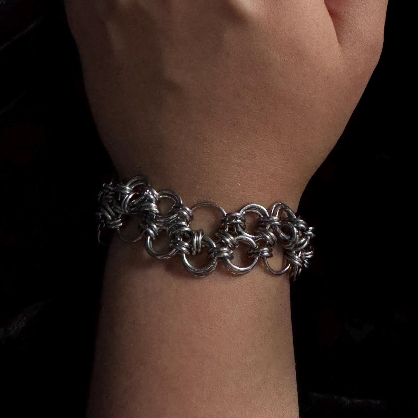 Chainmail stainless steel medieval handmade bracelet
