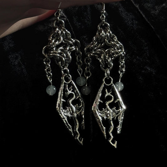 Skyrim dangly Chainmail earrings