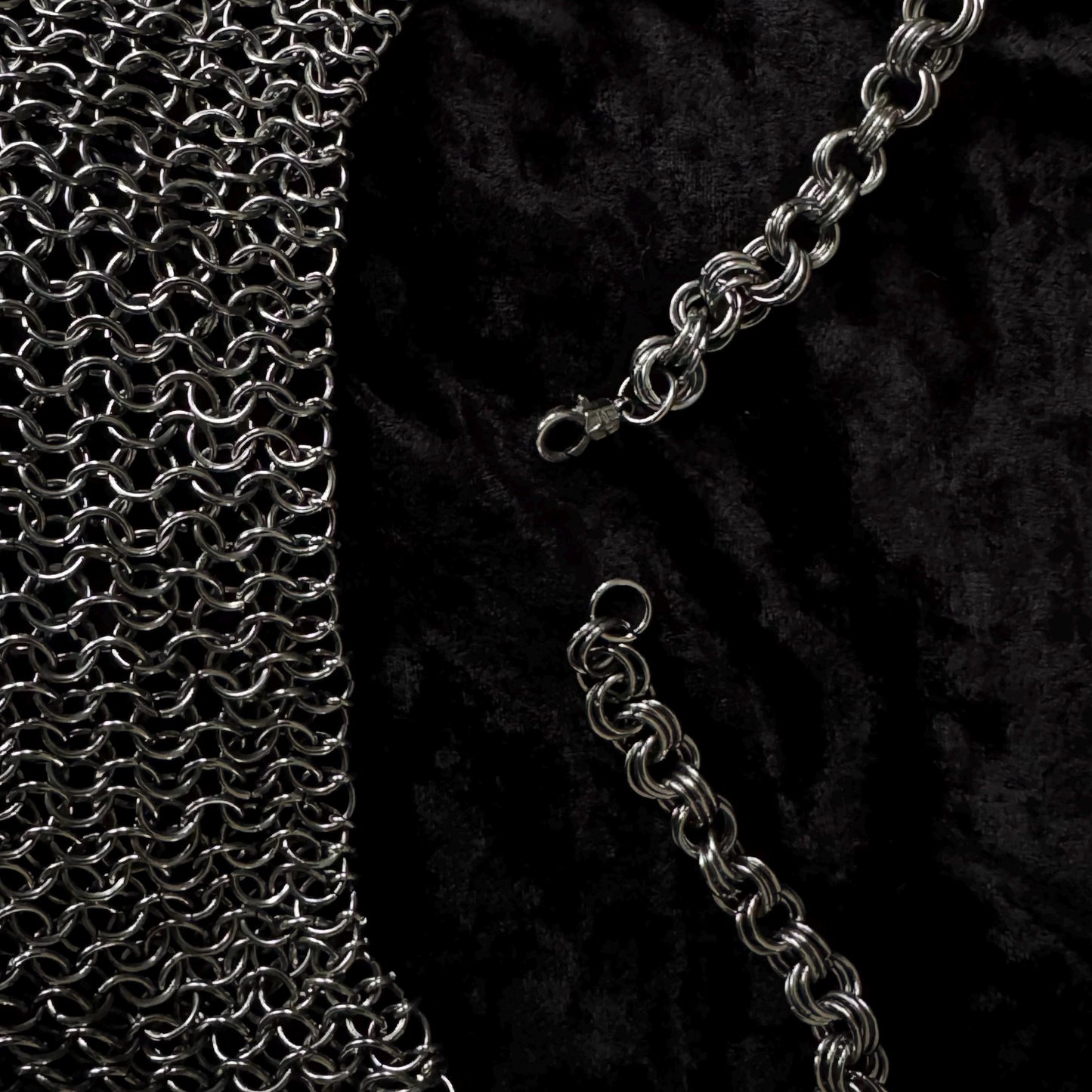 Chainmail medieval bandana- style headpiece