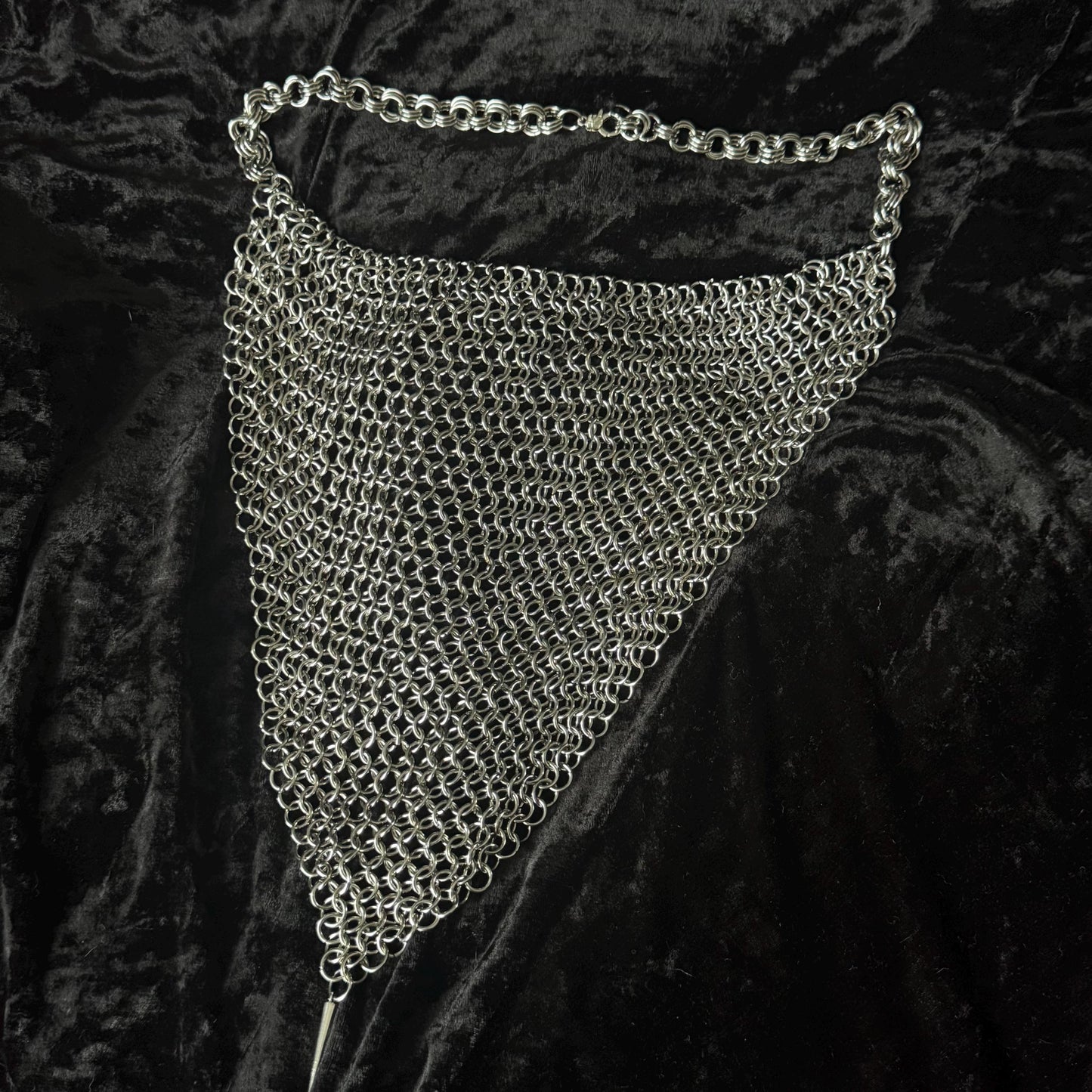 Chainmail medieval bandana- style headpiece