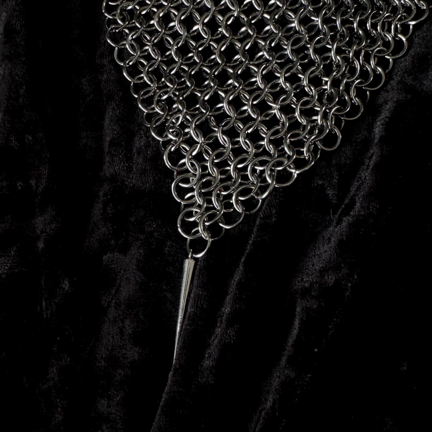Chainmail medieval bandana- style headpiece