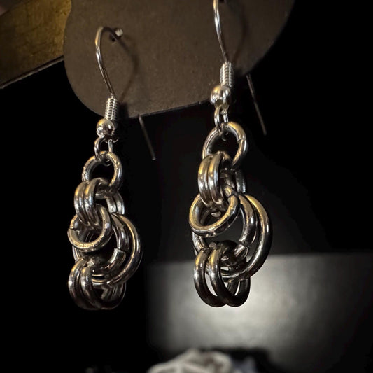 simple handmade Chainmail earrings