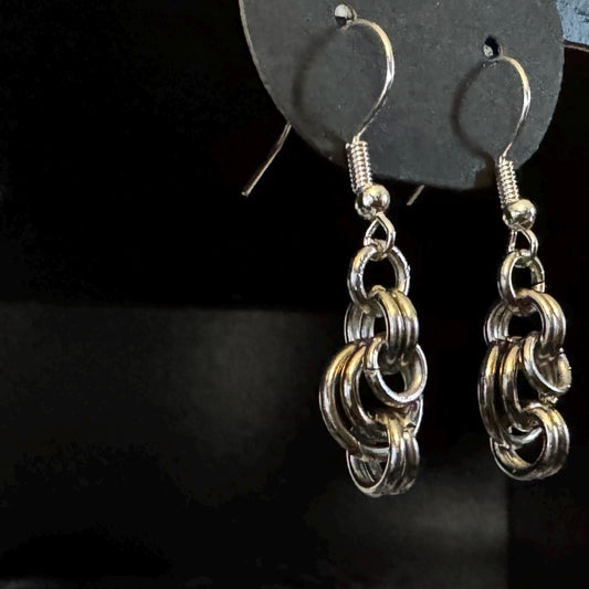 simple handmade Chainmail earrings